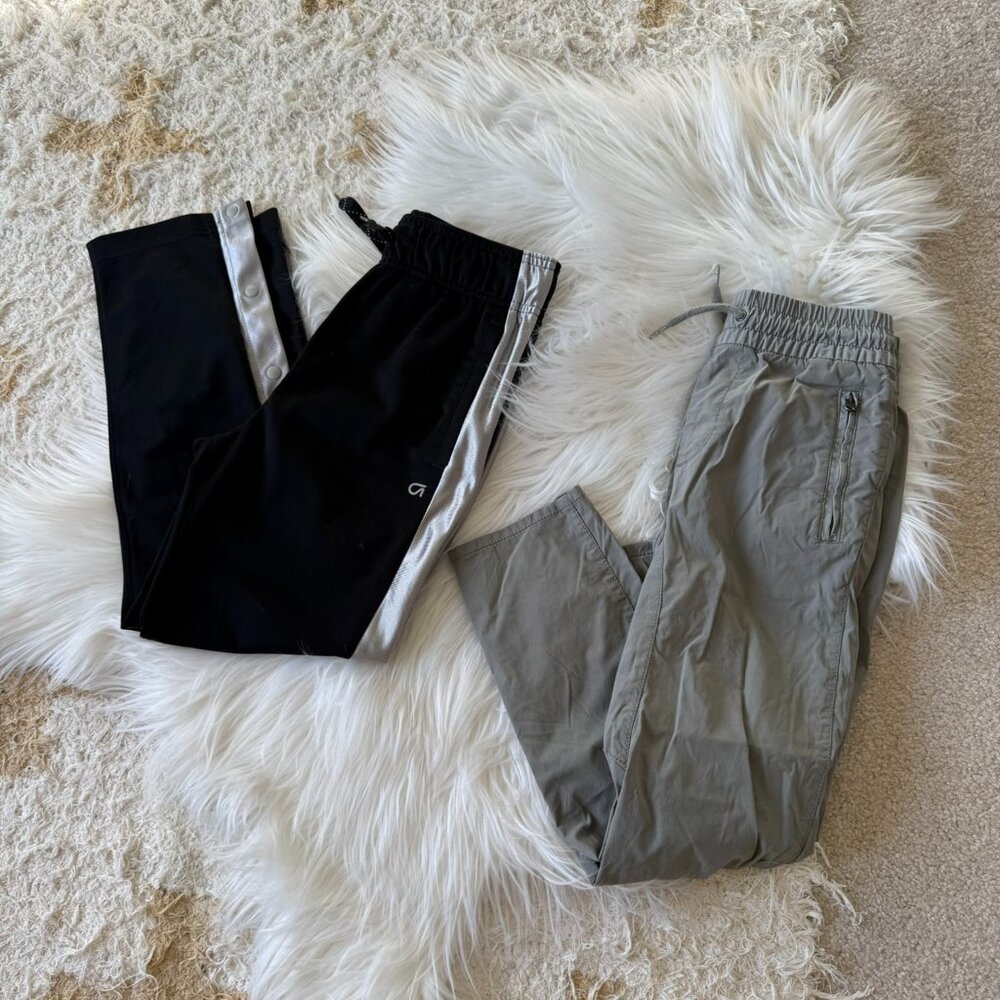 Gap Kids & Gap Fit Kids Athletic Black & Gray Pants M 8